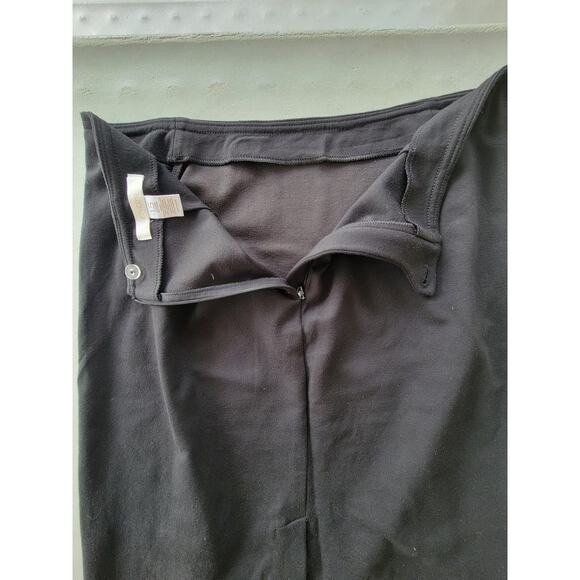 Chico's Stretchy Knit Leopard Print Color Block Pencil Skirt Career Wear Size 10 - Picture 3 of 5